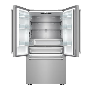 Thor Kitchen 36 Inch 20.2 cu. ft. Counter Depth French Door Refrigerator with Internal Water and Ice (TRF3603FD)