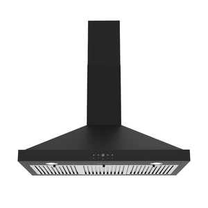Thor Kitchen 36" Black Chimney Range Hood TRH3635B - front