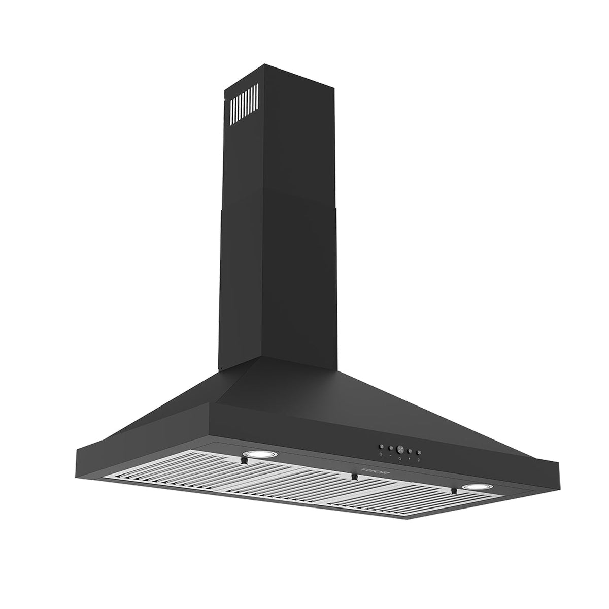 Thor Kitchen 36 Inch Wall Mounted Chimney Range Hood With 350 CFM in Black (TRH3635B)