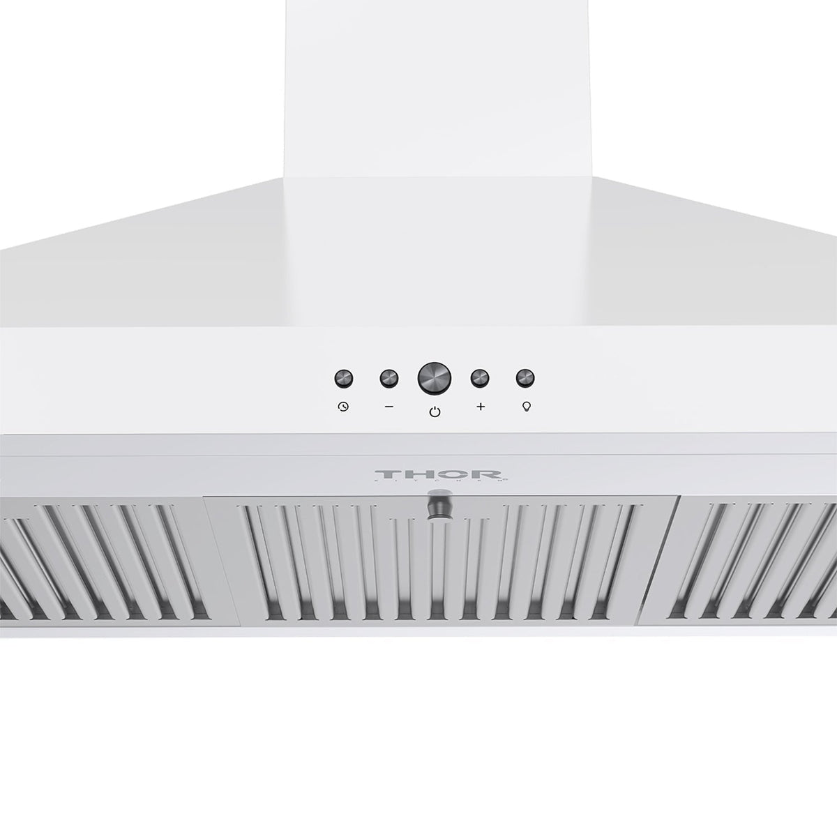 Thor Kitchen 36" White Chimney Range Hood TRH3635W - controls
