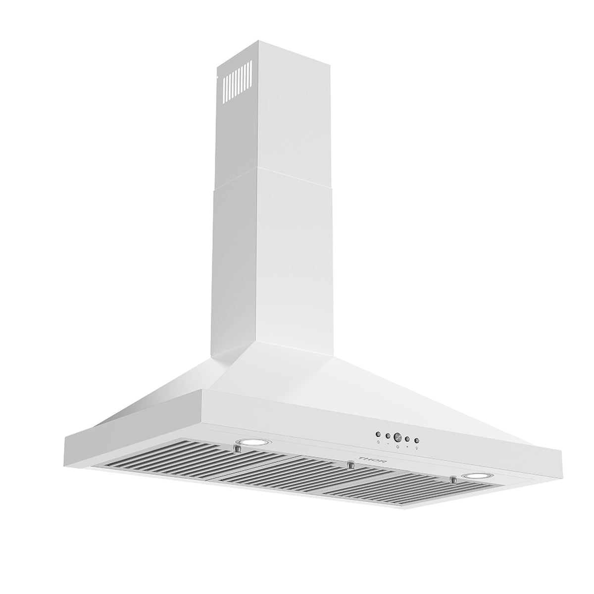 Thor Kitchen 36" White Chimney Range Hood TRH3635W - left side