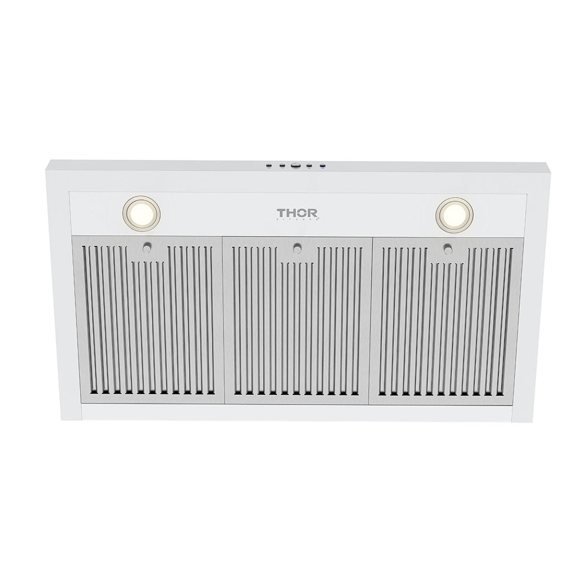 Thor Kitchen 36" White Chimney Range Hood TRH3635W - lighting effect
