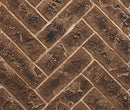 Majestic Tavern Brown herringbone brick interior panels