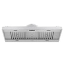 Thor Kitchen XLH60 60 Inch Liner Range Hood Front Bottom View with LED Lights