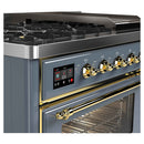 ILVE Majestic II 48 Inch Dual Fuel Range, Double Oven, 8 Burners & Griddle UM12FDNS3 - MyBBQDirect