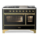ILVE Majestic II 48 Inch Dual Fuel Range, Double Oven, 8 Burners & Griddle UM12FDNS3 - MyBBQDirect