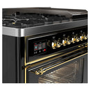 ILVE Majestic II 48 Inch Dual Fuel Range, Double Oven, 8 Burners & Griddle UM12FDNS3 - MyBBQDirect