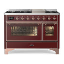 ILVE Majestic II 48 Inch Dual Fuel Range, Double Oven, 8 Burners & Griddle UM12FDNS3 - MyBBQDirect