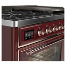 ILVE Majestic II 48 Inch Dual Fuel Range, Double Oven, 8 Burners & Griddle UM12FDNS3 - MyBBQDirect