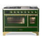 ILVE Majestic II 48 Inch Dual Fuel Range, Double Oven, 8 Burners & Griddle UM12FDNS3 - MyBBQDirect