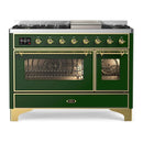 ILVE Majestic II 48 Inch Dual Fuel Range, Double Oven, 8 Burners & Griddle UM12FDNS3 - MyBBQDirect