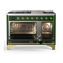 ILVE Majestic II 48 Inch Dual Fuel Range, Double Oven, 8 Burners & Griddle UM12FDNS3 - MyBBQDirect