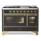 ILVE Majestic II 48 Inch Dual Fuel Range, Double Oven, 8 Burners & Griddle UM12FDNS3 - MyBBQDirect