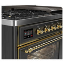 ILVE Majestic II 48 Inch Dual Fuel Range, Double Oven, 8 Burners & Griddle UM12FDNS3 - MyBBQDirect