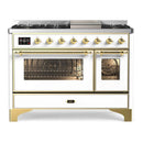 ILVE Majestic II 48 Inch Dual Fuel Range, Double Oven, 8 Burners & Griddle UM12FDNS3 - MyBBQDirect