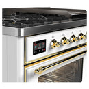 ILVE Majestic II 48 Inch Dual Fuel Range, Double Oven, 8 Burners & Griddle UM12FDNS3 - MyBBQDirect