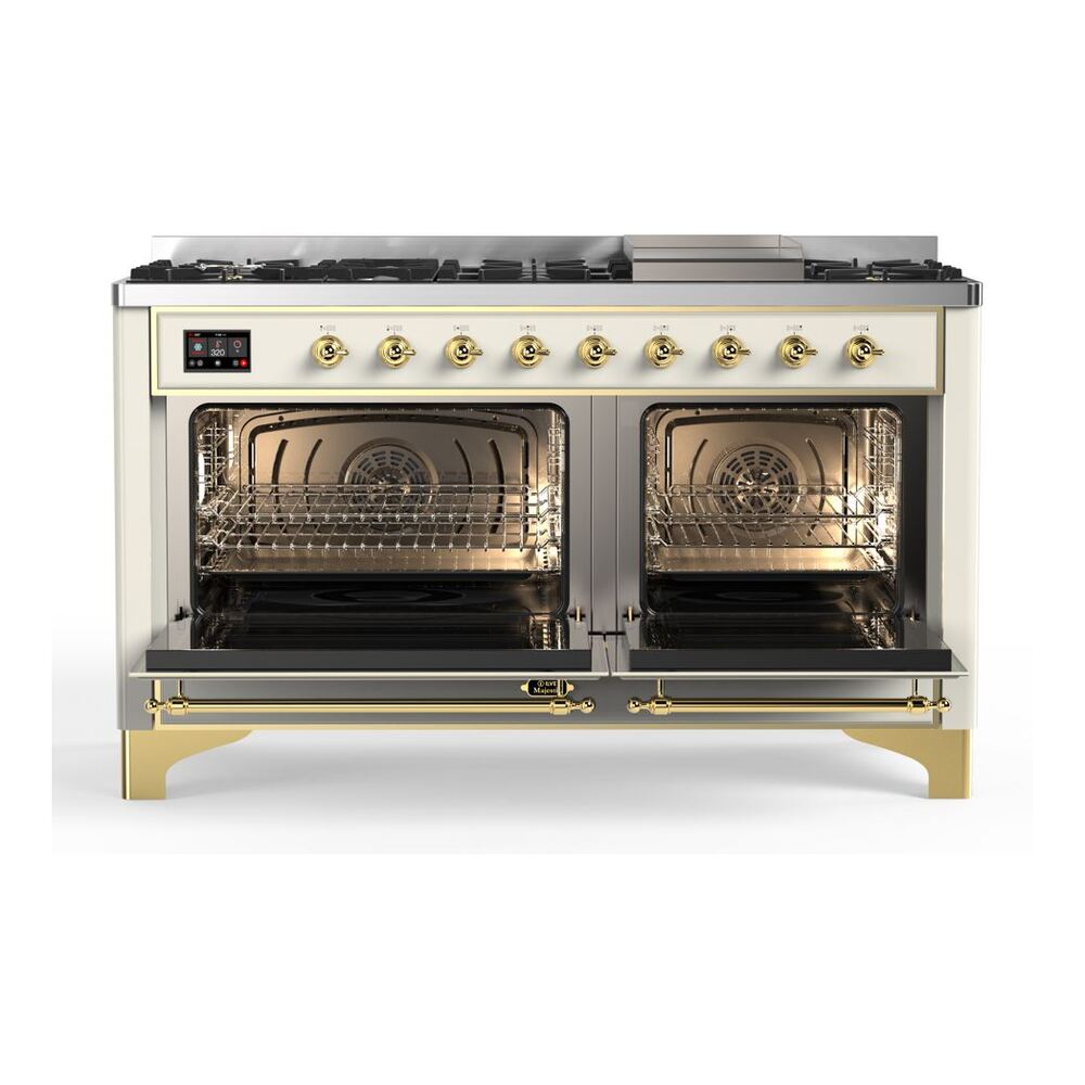 ILVE Majestic II Series 60 Inch Dual Fuel Freestanding Range Gas/Propane (UM15FDQNS3) - MyBBQDirect