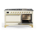 ILVE Majestic II Series 60 Inch Dual Fuel Freestanding Range Gas/Propane (UM15FDQNS3) - MyBBQDirect