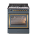 ILVE Nostalgie II Noblesse 30″ Dual Fuel Range Triple Glass Door - UN30NMP