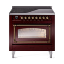 ILVE Nostalgie II Noblesse 36″ Induction Freestanding Range with Triple Glass Door - UNI366NMP