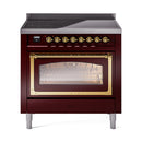 ILVE Nostalgie II Noblesse 36″ Induction Freestanding Range with Triple Glass Door - UNI366NMP