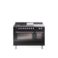 ILVE Professional Plus II 48" Dual Fuel Range with 5 Sealed Burners Griddle French Top Triple Glass Door - UP48FSWMP