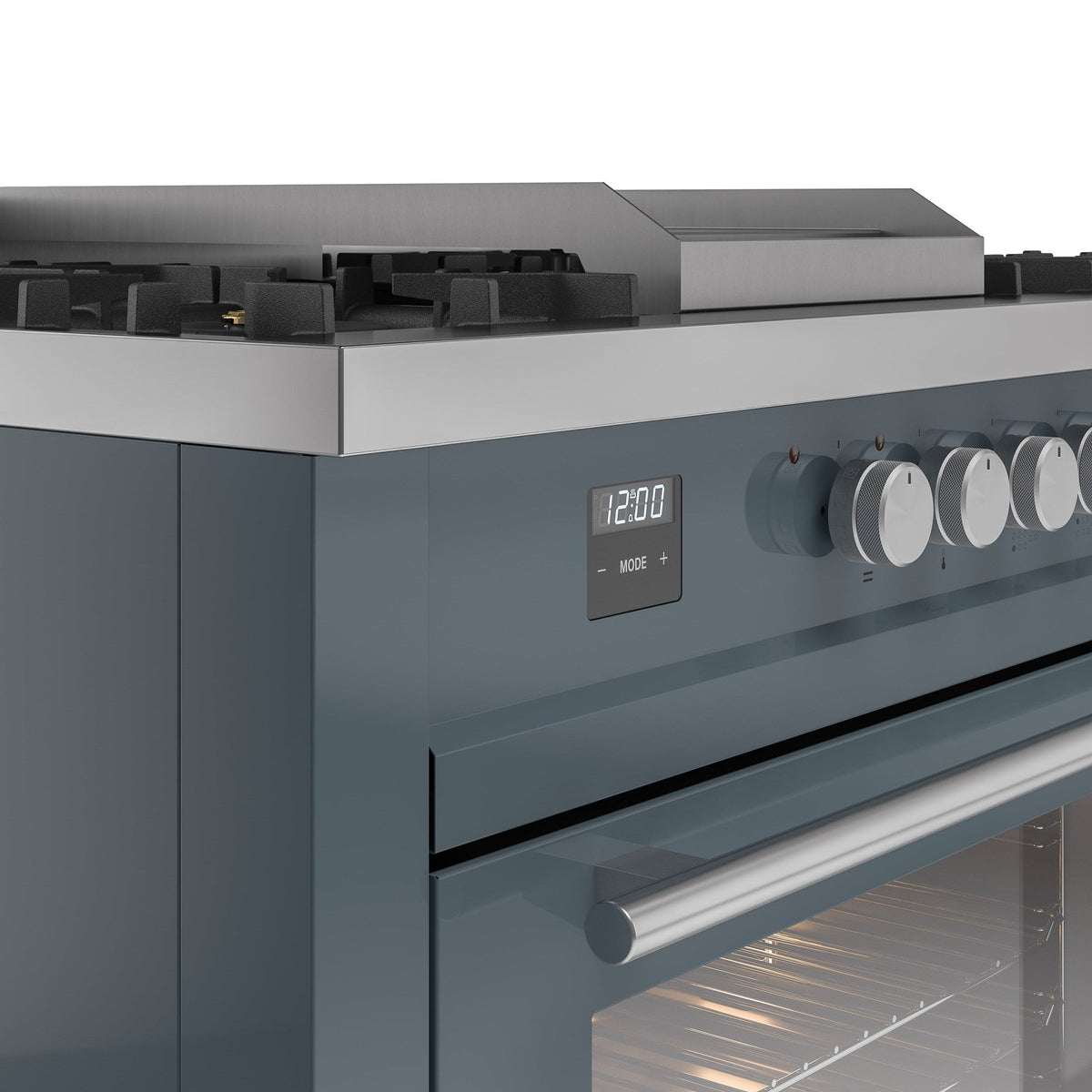 ILVE Professional Plus II 60 Inch Dual Fuel Freestanding Range in Stainless Steel with Trim - UP60FSWMP