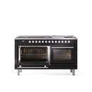 ILVE Professional Plus 60" Dual Fuel Range with 9 Sealed Burners w/Griddle Triple Glass Door - UP60FWMP