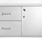 Vintage Luxury Grill 42-Inch Deluxe Grill Cart with Door and 2 Drawers