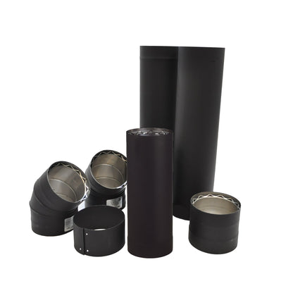 Drolet 6 inch to-the-wall double wall pipe kit VODBKTW06
