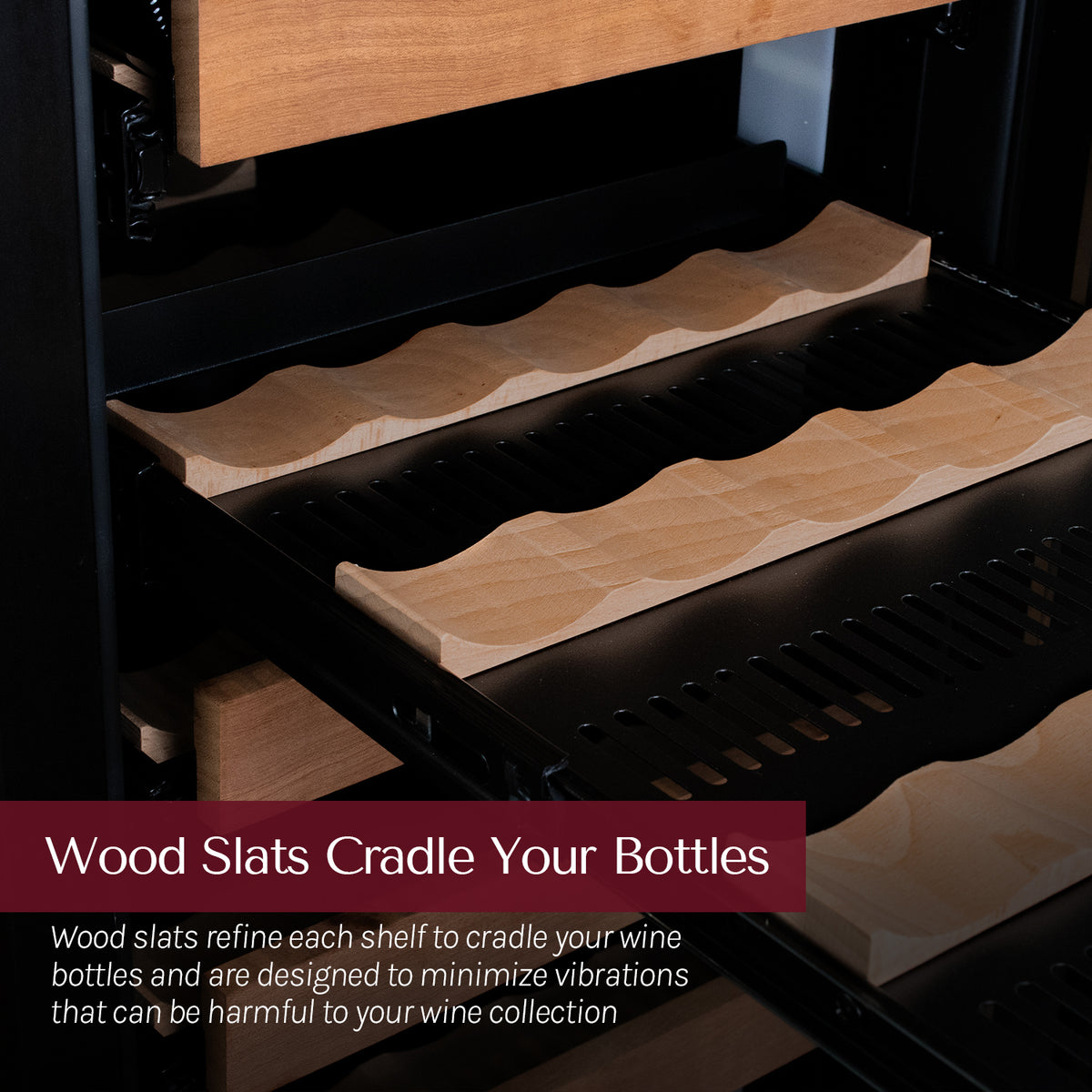 Allavino VSW3015S-1SL wood slat shelves