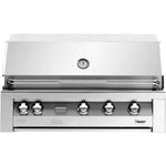 Vintage 42" Built-In Natural Gas Grill with Sear Zone Unit, featuring stainless steel construction, powerful burners, and versatile cooking options for outdoor kitchens.
