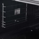 FORNO Asti 30-Inch French Door Electric Wall Oven in Black/White with Antique Brass Trim