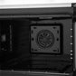 FORNO Asti 30-Inch Double Electric Wall Oven with Upper French Doors in Black/White with Antique Brass Trim - MyBBQDirect