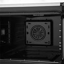 FORNO Asti 30-Inch Double Electric Wall Oven with Upper French Doors in Black/White with Antique Brass Trim - MyBBQDirect