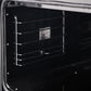 FORNO Asti 30-Inch Double Electric Wall Oven with Upper French Doors in Black/White with Antique Brass Trim - MyBBQDirect