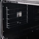 FORNO Asti 30-Inch French Door Electric Wall Oven in Black/White with Antique Brass Trim