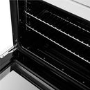 FORNO Asti 30-Inch Double Electric Wall Oven with Upper French Doors in Black/White with Antique Brass Trim - MyBBQDirect