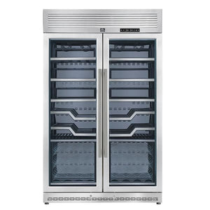 FORNO Abruzzo 48-Inch Dual Zone Wine Cooler with 102 Bottles, 24 Cu. Ft., Green Acrylic Holders & Black Shelves FWCDR6610-48S - MyBBQDirect