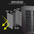 FORNO Abruzzo 48-Inch Dual Zone Wine Cooler with Clear Acrylic Holders & Stainless Trim Shelves FWCDR6611-48S - MyBBQDirect