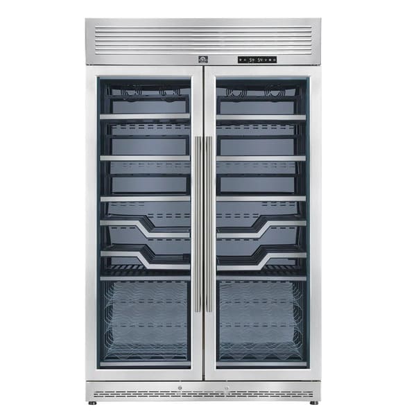 FORNO Abruzzo 48-Inch Dual Zone Wine Cooler with Clear Acrylic Holders & Stainless Trim Shelves FWCDR6611-48S - MyBBQDirect