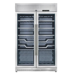 FORNO Abruzzo 48-Inch Dual Zone Wine Cooler with Clear Acrylic Holders & Stainless Trim Shelves FWCDR6611-48S - MyBBQDirect