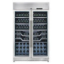 FORNO Abruzzo 48-Inch Dual Zone Wine Cooler with Clear Acrylic Holders & Stainless Trim Shelves FWCDR6611-48S