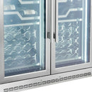 FORNO Abruzzo 48-Inch Dual Zone Wine Cooler with Clear Acrylic Holders & Stainless Trim Shelves FWCDR6611-48S - MyBBQDirect