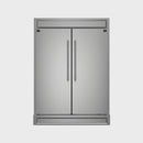Forno Appliance Package - 48" Dual Fuel Range, Wall Mount Range Hood and 60" Refrigerator with Modern Grill Trim, FBDL-017-04CAUS
