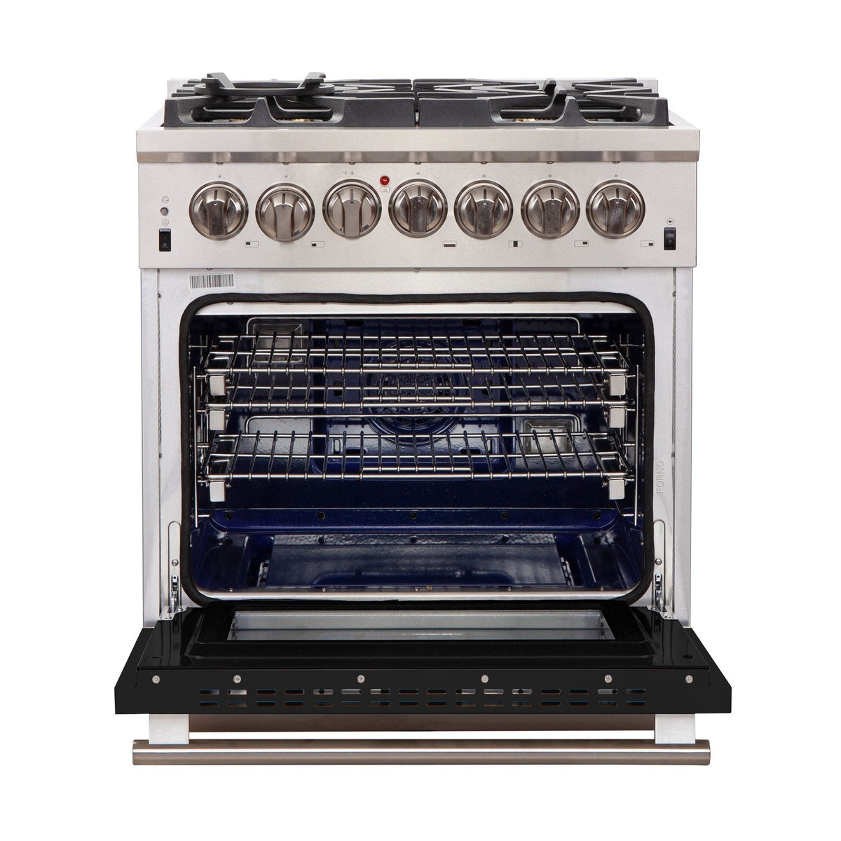 FORNO Capriasca - Titanium Professional 30" Freestanding Colored Door Gas Range FFSGS6260-30