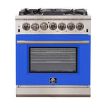 FORNO Capriasca - Titanium Professional 30" Freestanding Colored Door Gas Range FFSGS6260-30