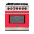 FORNO Capriasca - Titanium Professional 30" Freestanding Colored Door Gas Range FFSGS6260-30