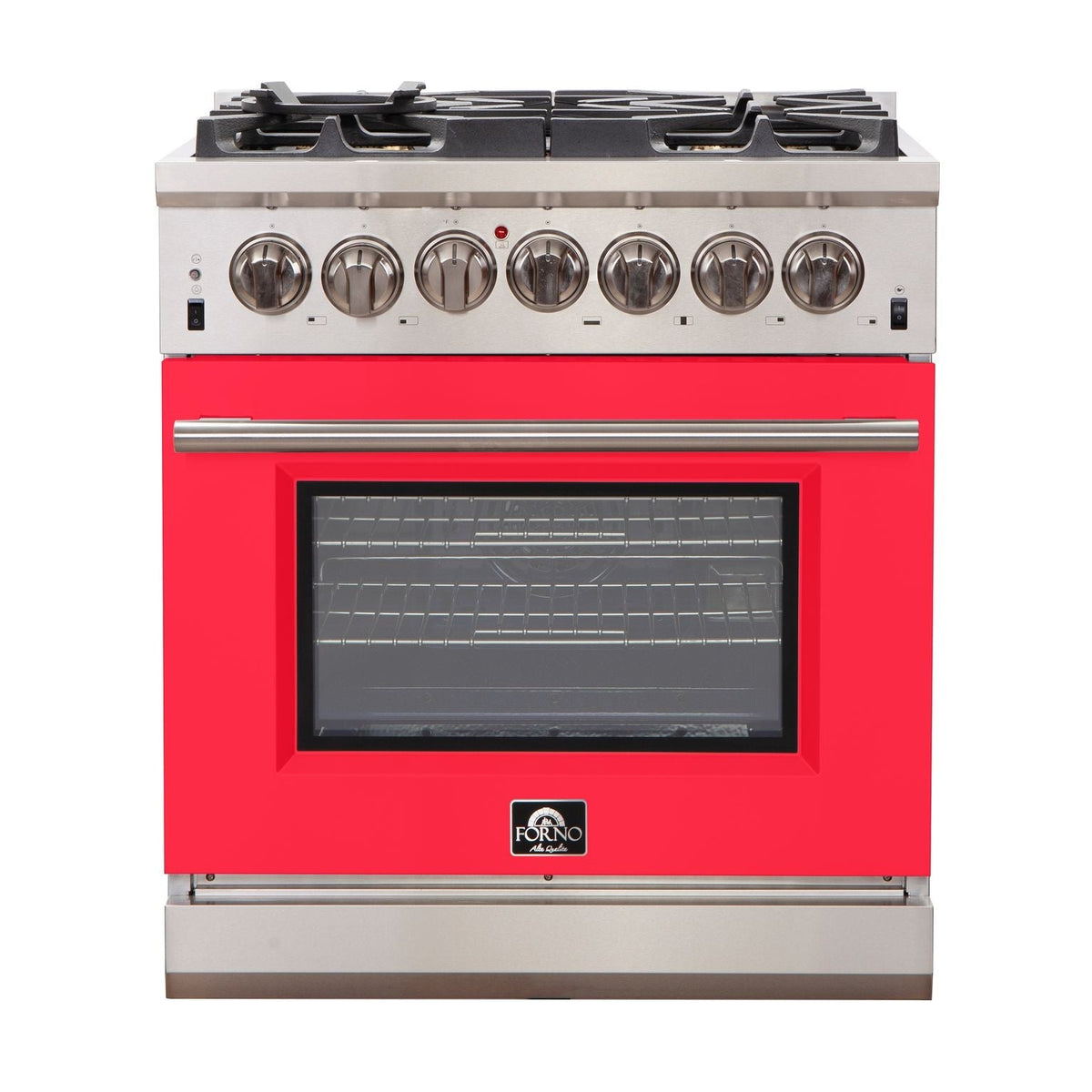 FORNO Capriasca - Titanium Professional 30" Freestanding Colored Door Gas Range FFSGS6260-30