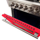 FORNO Capriasca - Titanium Professional 30" Freestanding Colored Door Gas Range FFSGS6260-30